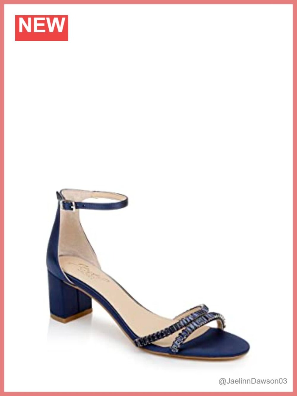 Jewel Badgley Mischka Joanne Strappy Block Heel Sandals